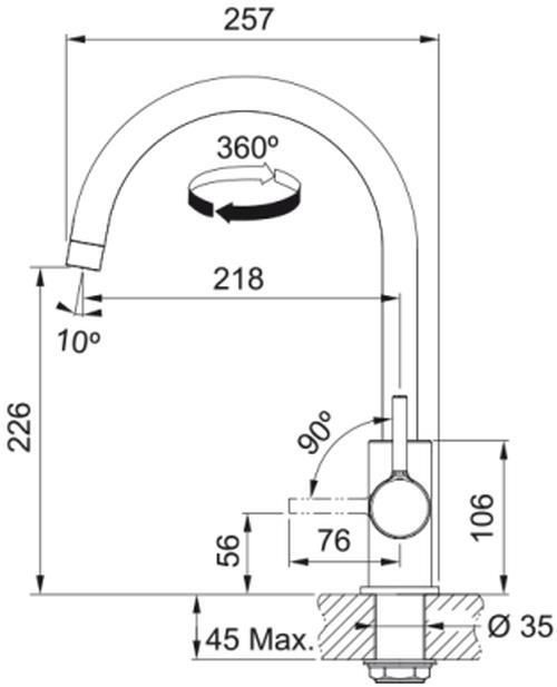 cumpără Bateria bucătărie Franke 115.0693.228 Lina J Crom în Chișinău 