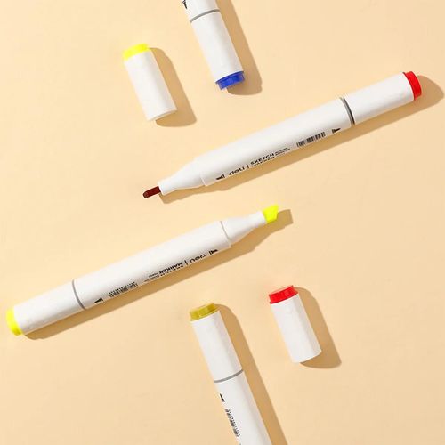 купить Набор для творчества Deli DLE70803-12 Set markere permanente, duble, 12 culori в Кишинёве 