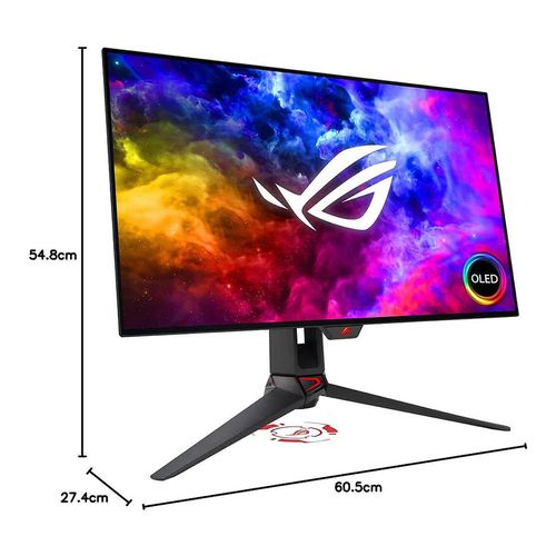 cumpără Monitor 26.5 ASUS ROG Swift OLED PG27AQDM HDR10 2K Gaming Monitor WIDE 16:9, 0.229, 0.03ms, 240Hz, 450cd/m2, 135%sRGB, FreeSync&G-Sync, Pivot, Contrast 1.500.000:1, H:30-390kHz,V:40-240Hz, 2560x1440 QHD, USB Hub, 2xHDMI v2.0/Display Port1.4 în Chișinău 