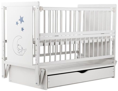 купить Кроватка Дубик-М Star Sertar Maiatnik(Шухляда) White в Кишинёве 