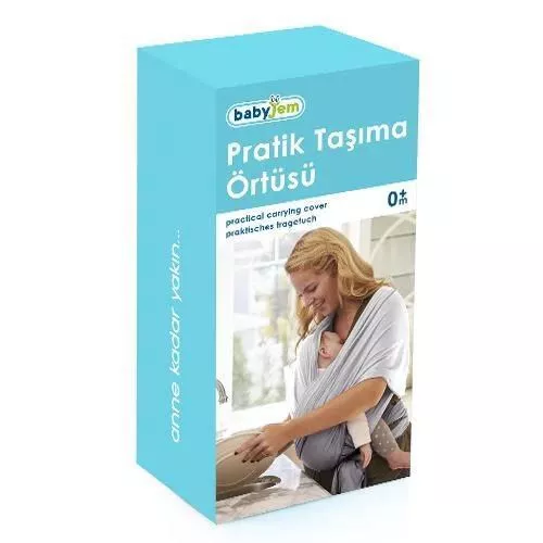 cumpără Marsupiu pentru copii BabyJem 734 Sistem de purtare wrap elastic pentru bebelusi Gri în Chișinău 