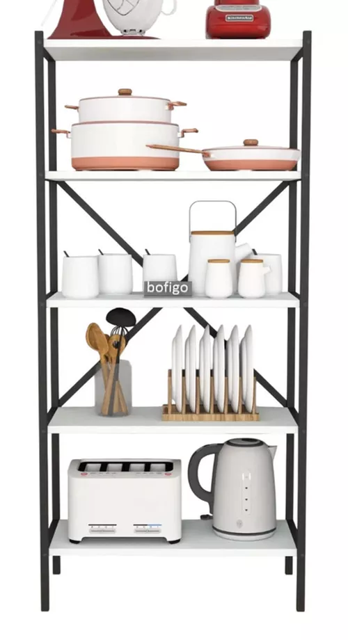 cumpără Etajeră Bofigo Bucatarie, 5 nivele, 66x35x128 cm, Antracit (13-05-01) în Chișinău 