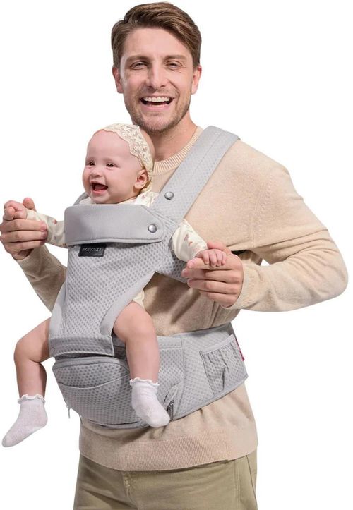 купить Кенгуру Momcozy HC014-GR00NB-B Marsupiu cu sezut pe sold Air Mesh-Grey в Кишинёве 