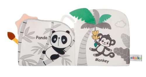 купить Игрушка-подвеска Akuku A0704 Carte senzoriala moale Zoo в Кишинёве 