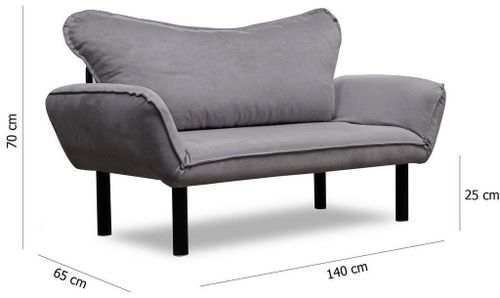 купить Диван Trendy Chatto Gri, 65x70x140cm в Кишинёве 