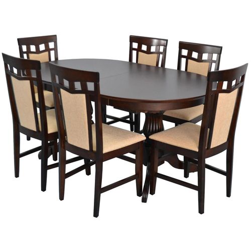 cumpără Set masă și scaune Evelin di Costacurta стол HV-33V Chocolate + 6 стульев Deepa R Chocolate/Bej în Chișinău 