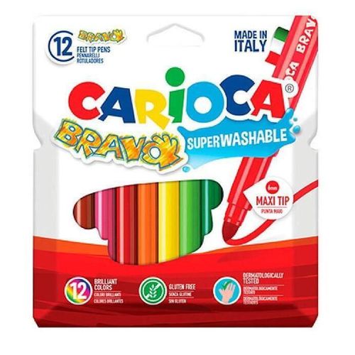 cumpără Set de creație Carioca 54636 Set markere 12buc Bravo super lavabile în Chișinău 