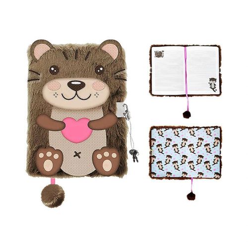 купить Блокнот St.RIGHT 57888 Agenda cu lacat, A5, 96foi, 3D Wydra, coperta plus в Кишинёве 