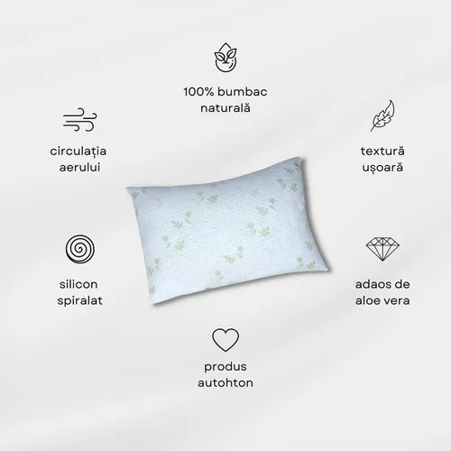 cumpără Textile de casă Cottony Perna 50x70 cu fermuar Aloe Vera (PF) în Chișinău 