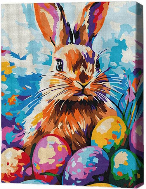 cumpără Tablou pe numere BrushMe RMG0041FC 30x40сm (fără cutie) Iepuraș de Paște în Chișinău 