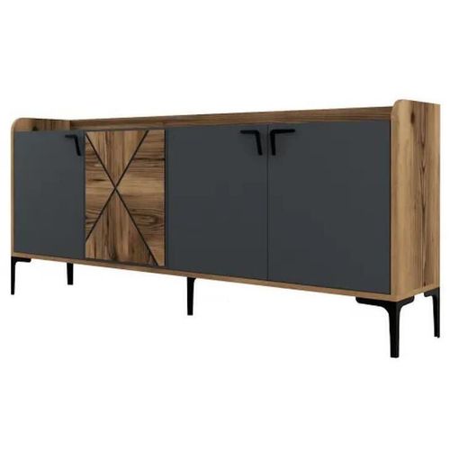 cumpără Casetieră Trendy Venedik, Nuc, Antracit 180x78x35cm în Chișinău 