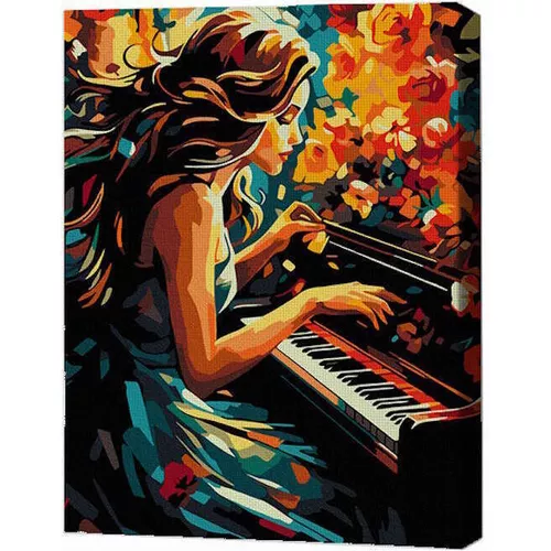купить Картина по номерам BrushMe RMGB027FC 30x40 см (черный холст/без коробки) Музыка души в Кишинёве 