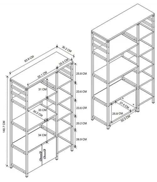 cumpără Etajeră Bofigo Multi etajat, p/u bucatorie, 83x30x140 cm, Alb (28-08-01) în Chișinău 