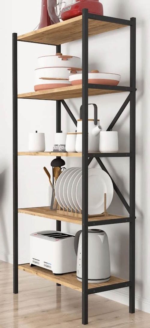 cumpără Etajeră Nex Home Bucatarie, 5 nivele, 66x35x128 cm, Stejar (13-05-02) în Chișinău 