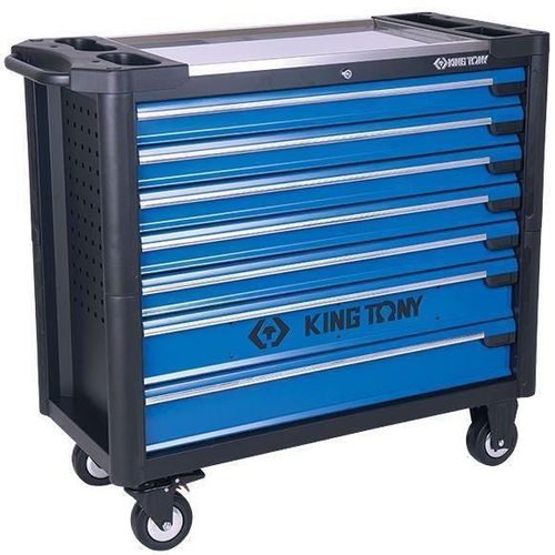 cumpără Sistem de depozitare a instrumentelor King Tony 87G33-7B-KB инструментальная (7 ящика) большая чехлом из нержавейки (1020x460x985мм) синяя în Chișinău 