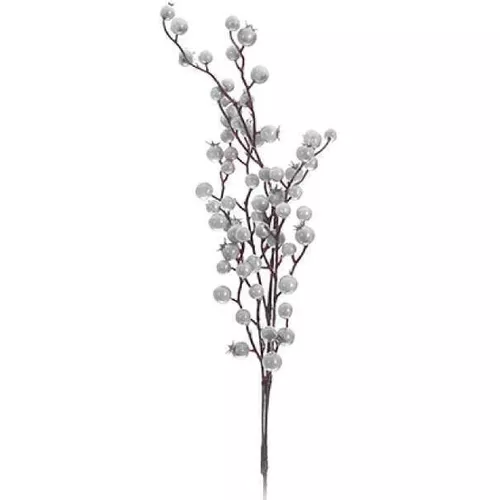 купить Искусственное растение Promstore 49323 Ramura cu pomusoare albe si sclipici 74cm в Кишинёве 