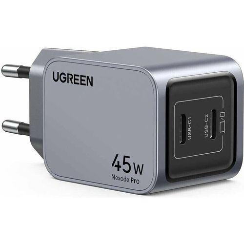 купить Зарядное устройство сетевое Ugreen 35008, Nexode GaN Pro Charger 2*Type-C 45W PD X707, Black в Кишинёве 