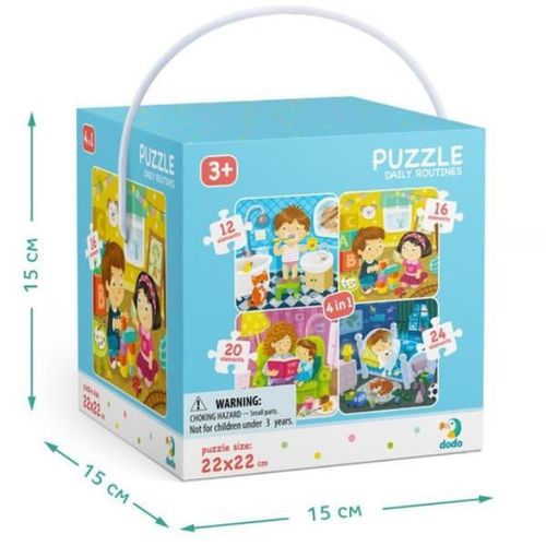 cumpără Puzzle Dodo 300130 Puzzle 4 în 1 Ziua mea, 72 elem. în Chișinău 