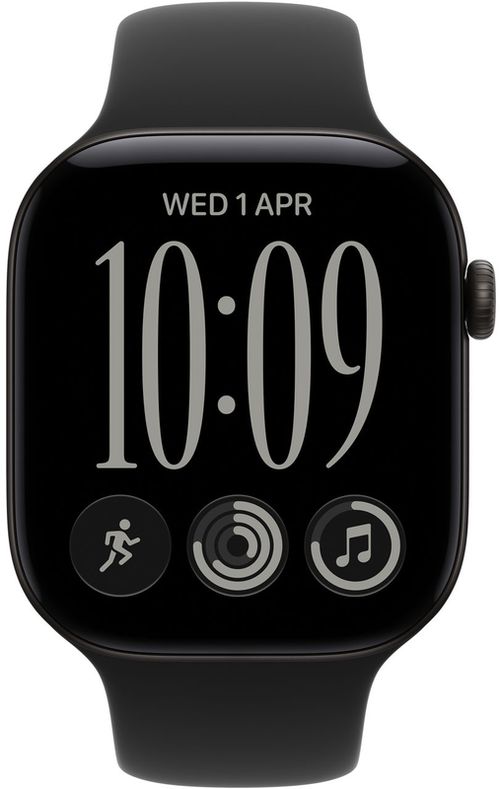 cumpără Ceas inteligent Apple Watch Series 12 GPS 46mm Black Aluminium Case with Black Sport Band S/M MJEK4 în Chișinău 