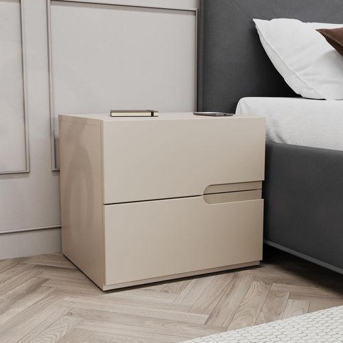 cumpără Noptieră Bayro Bayro Modena 550x500x450 Ручка Sorrento серый камень în Chișinău 