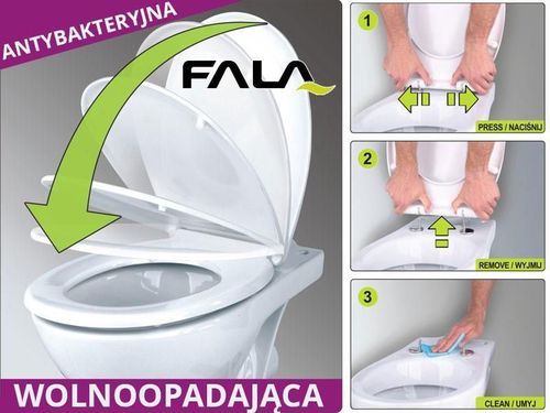 cumpără Accesoriu pentru WC Fala 75470 Capac p-u toaleta alb soft-close în Chișinău 