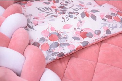 купить Детское постельное белье Veres 218.10 Velour Powdery leaves (5ед.) в Кишинёве 