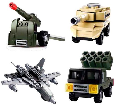 купить Конструктор Sluban B0596 Set de construcție Transport militar, 4 modele, de la 38 pînă la 45 elem. в Кишинёве 