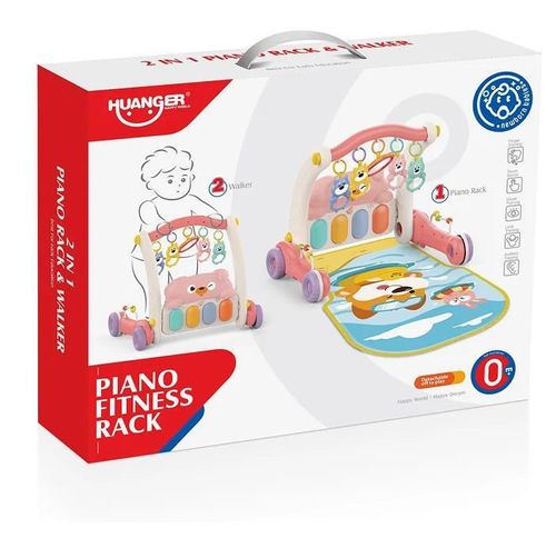 купить Коврик игровой Huanger (19599) Covoras cu zornaitoare 2in1 roz HE0613 в Кишинёве 