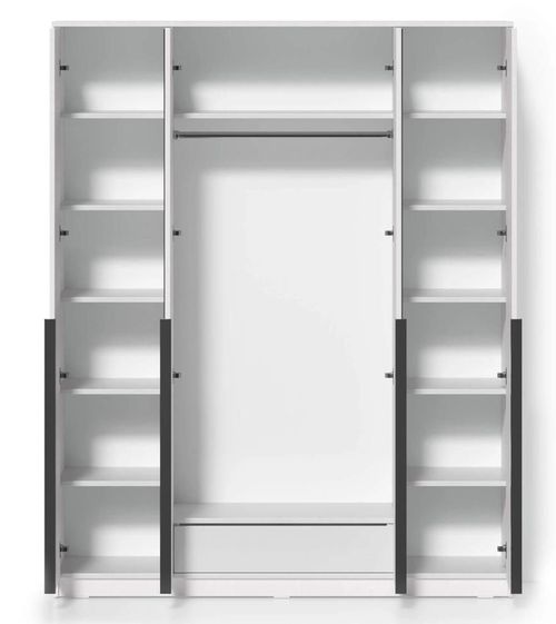 cumpără Dulap Fabrik Home Linia 1600 c зеркалами до пола, белый ясень în Chișinău 