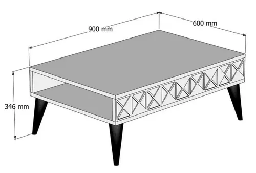 купить Журнальный столик Trendy Linie, alb 90x34x60cm в Кишинёве 