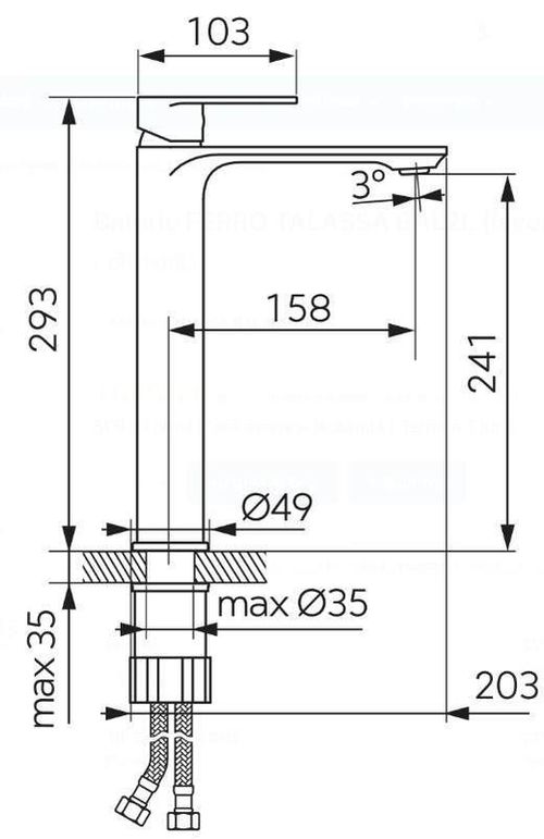 cumpără Baterie lavoar Ferro Talassa BAL2L (lavoar inalt) în Chișinău 