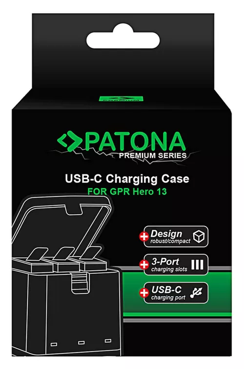 cumpără Încărcător foto și video Patona Premium triple charger charging box for GoPro Hero 13 incl. USB-C cable în Chișinău 