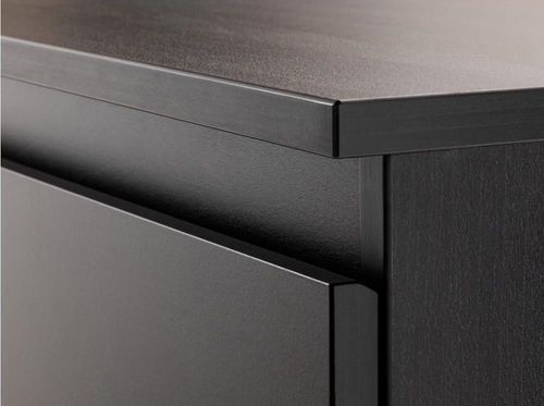 купить Тумбочка Ikea Kullen 2 sertare 35x49 (Negru-Maro) в Кишинёве 