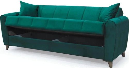 купить Диван Trendy Paris, extensibila cu lada de depozitare, 215x80x80cm, Verde в Кишинёве 