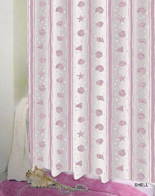 cumpără Perdea de duș Bisk 03808 PEVA SEA SHELL roze 180x200 în Chișinău 