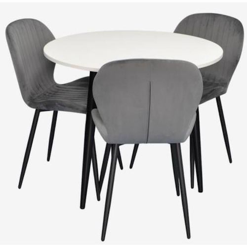 купить Комплект стол и стулья Evelin di Costacurta стол DT 404-3B + 3 стула YTC-064B Dark grey в Кишинёве 