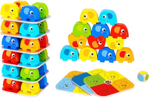 cumpără Joc educativ de masă Tooky Toy 70123 Jenga cu elefanti TKF070A în Chișinău 