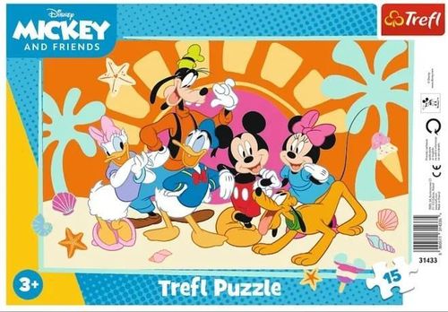 купить Головоломка Trefl 31433 Puzzles 15 Frame: Ciekawski Miki, Disney Mickey Mouse and Friends в Кишинёве 