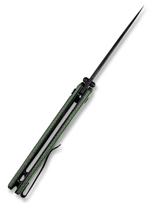 купить Нож походный Sencut S21012-3 Crowley, mâner Micarta verde, Button Lock в Кишинёве 