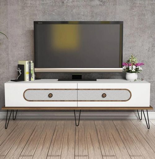cumpără Comodă TV Trendy Ekol, Alb 145x45x40cm în Chișinău 