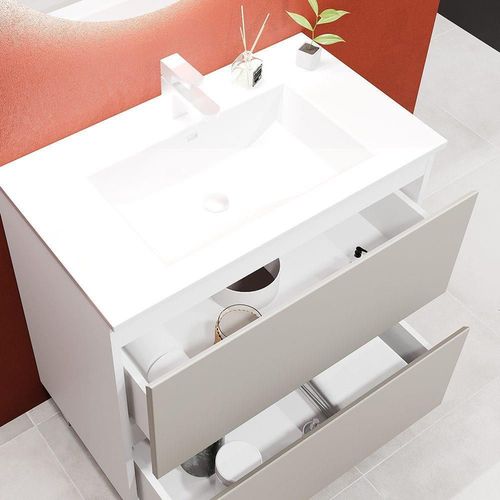 cumpără Dulap pentru lavoar Bayro Wings под столешницу/умывальник Allegro 1000 light grey, напольный în Chișinău 