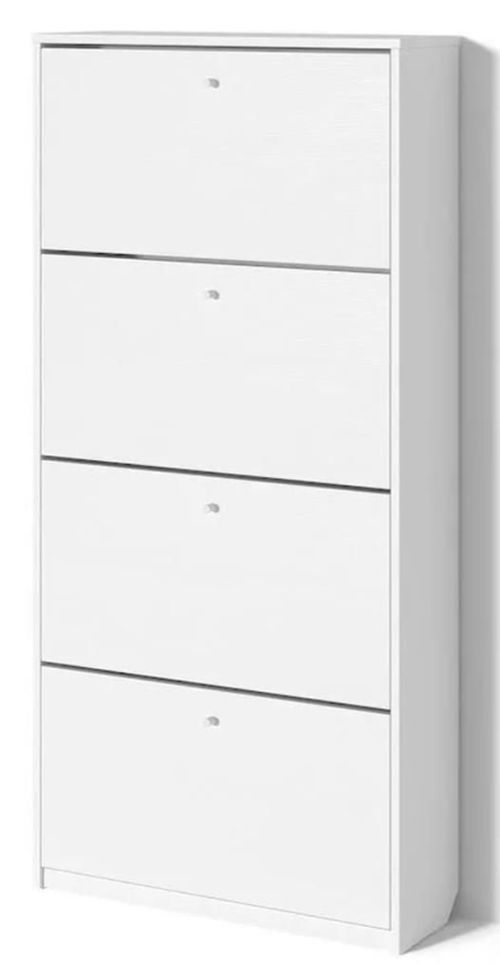 купить Полка для обуви Fabrik Home Тумба для обуви 4 дверцы / 600 белый ясень в Кишинёве 