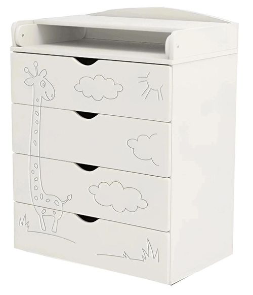 купить Комод-пеленатор PernaMea HappyBaby Girafa 800x1030 MDF alb (MW-DSK-J701) в Кишинёве 