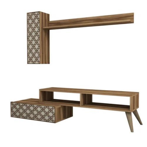 cumpără Set mobilă living Trendy Planeta, Nuc, Crem 150x37x37cm în Chișinău 