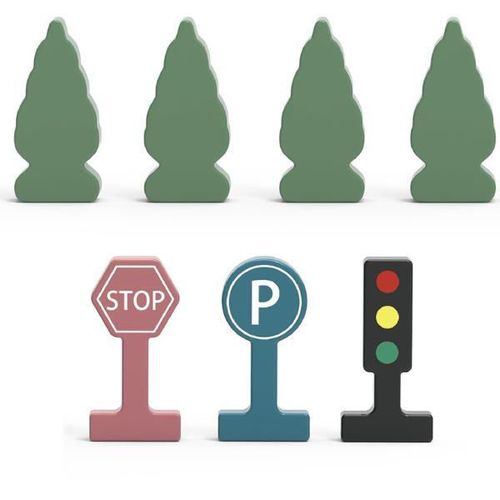 купить Конструктор Viga 44040 Set de construcție din lemn Orașul, 56 elem. в Кишинёве 