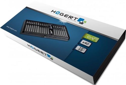 купить Набор головок, бит, насадок Hoegert HT1S404 вставки (биты) TORX, HEX, SPLINE 10 мм, 40 предм. в Кишинёве 