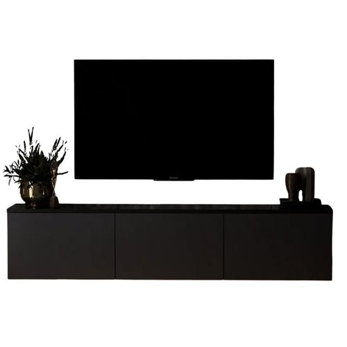 купить Тумба напольная для TV Trendy Iluminat cu neon, antracit в Кишинёве 