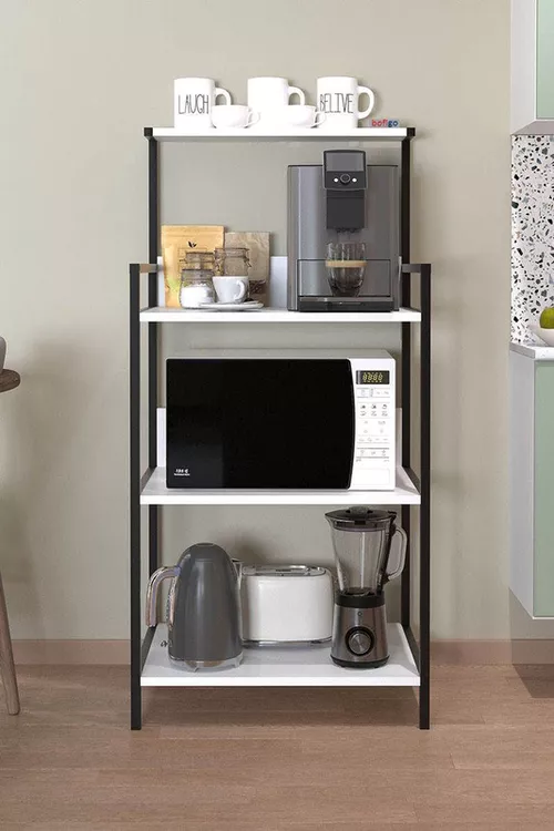 cumpără Etajeră Nex Home Bucatarie, 3 nivele, 63x47x129 cm, Alb (28-01-01) în Chișinău 