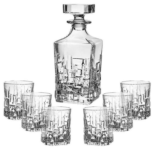 купить Посуда для напитков Promstore 29631 Garafa Etna 810ml si pahare pentru whisky 6buc, 330ml в Кишинёве 