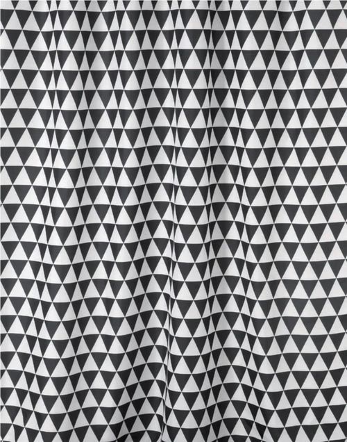 купить Занавеска для ванной Bisk 06880 TXT PLAIN alb/negru 180x200 в Кишинёве 